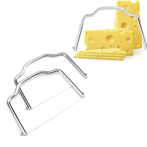 Cheese Slicer, 2-Pack, Handheld Stainless Steel Foie gras, Cheese, Cheese Slicer, Multifunctional Kitchen Tool