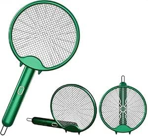 Raqueta Armadilha Elétrica Dobrável Mata Mosquitos Três em Um Recarregavel Pratica Tomada