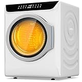 VCJ 2.8 cu.ft Portable Dryer, 1400W Electric Clothes Dryer with 6 Drying Modes & LED Control Panel, Front Load Compact Dryer for Home, Apartment, Dorms