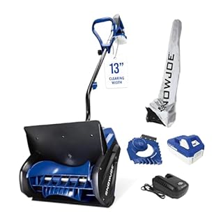 Snow Joe 24V Cordless Electric Snow Shovel Kit w/ Cover & Scraper, 13" Clearing Path, 400W Motor - Heavy-Duty Snow & Ice Removal for Driveway & Walkway, 24V-SS13-TV1