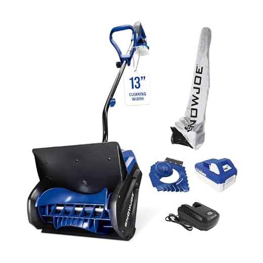 Snow Joe 24V-SS13-TV1 24-Volt iON+ Cordless Snow Shovel Bundle w/ 4.0-Ah Battery, Charger, Cover, Ice Dozer