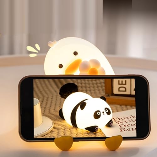 Lámpara de Mesa de Noche LED de Pato de Silicona con Control Táctil miniatura 3