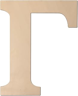 Large Wooden Greek Letters 12 Inch Unfinished Greek Wooden Letters Γ Gamma Wood Alphabet Letters for Wall Decor DIY Crafts Sorority Fraternity Party Decoration Birthday Gift Nursery Home Wall Art
