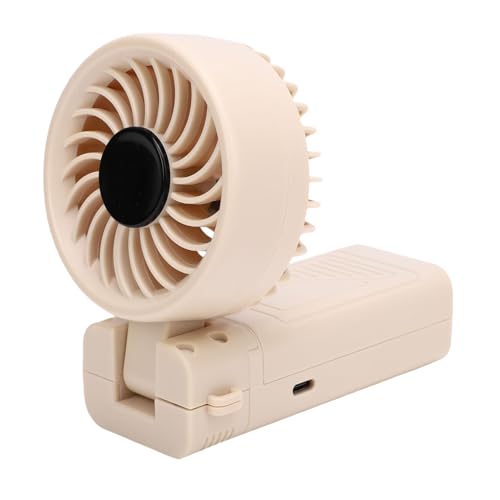 Aoaoy Ventilador de mano, 6 velocidades ajustables, fuerte flujo de aire, batería recargable de 5200 mAh, diseño portátil, plegable, interior y exterior, cabeza desmontable, cordón como ventilador de