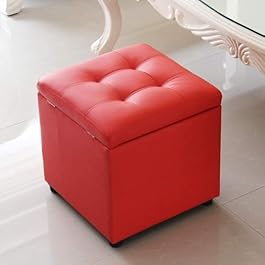 Cube Faux Leather Ottoman...