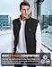 MAGCOMSEN Men's Winter Vests Casual Insulated Vest Outdoor Hunting Vest Warm Fleece Lined Jacket Sleeveless Coats Fur Vest Black XL