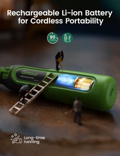 Cordless Rotary Tool, Ginour Mini Rotary Tool With 3-Speed, Usb Charging, 3.7V Portable Rotary Tool With 32Pcs Accessories Kit Multipurpose For Engraving, Drilling, Polishing, Sanding, Crafting #TOP2