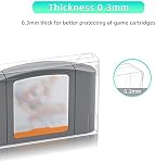Mcbazel10 Pcs Clear Case Sleeve Protecteur pour Nintendo N64 Jeux Cartridge Boîte de jeu de jeu Protecteur de cas de stockage pour N64 Jeux