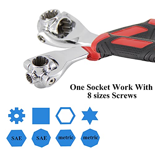 Goswift 48 In 1 Universal Socket Wrench, Chrome Vanadium Steel, Multi-Function Wrench Tool With 360 Degree Rotating Head Spanner Tool For Home And Car Repair #TOP2