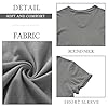 VVNTY Womens V Neck Short Sleeve T Shirts Summer Tops 2025 Casual Loose Tees Trending Now Tshirt (grey1,M) #4