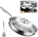 Agrdeed Sartén De Titanio 28cm, Sartenes de titanio Antiadherentes Con Tapa