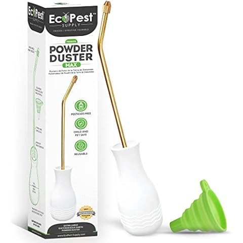 Diatomaceous Earth Powder Duster | Extra Large Bulb Duster, Sprayer, and Applicator | Perfect for Organic Gardening and Eco-Friendly Pest Control Treatment for Bed Bugs, Roaches, Ants and Other Pests Cover