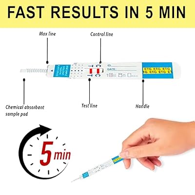Emnce ETG Urine Alco Screen Kit Single Dipcard Up to 80 Hour Detection Easy Reliable Screening for Personal Use