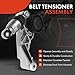 A-Premium Belt Tensioner Assembly with Pulley Compatible with Jeep JK Wrangler 2012 2013 2014 2015 2016 2017 2018 V6 3.6L, Replace# 04627038AA, 4627038AA