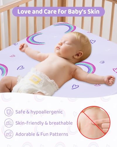 Image of lasoftan Pack and Play Mattress - 38 inch x 26 inch Soft Breathable Portable Mattres Waterproof & Washable Perfectly fits Pack n Play