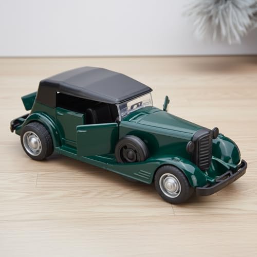 Image of Amazon Brand - Metal Die Cast 1:37 Vintage Car with Top | Green | Collectible & Durable