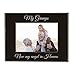 CustomGiftsNow My Grumps Now My Angel in Heaven Laser Engraved Faux Leather Black Leatherette Wall Hanging/Tabletop Picture Group Family New First Time Seeing Grandchild Baby Photo Frame