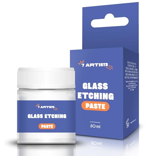 7 Artists Acido para Grabar Vidrio 50 ml Etching Cream | Acido para Vidrio | Glass Etching Cream | Acido para Cristal | Pasta para Grabar Cristal | Acido para Grabar Cristal | Acido Vidrio