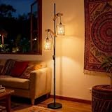 BBHome lampadaire sur pied Boho pour Salon, Lampadaire Bois...