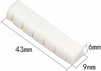 Vista 3 de Miwayer Sillín y tuerca para guitarra acústica de 6 cuerdas (puentes acústicos, 1 par)