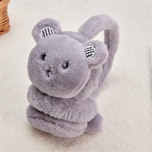 Cache-oreilles ours en peluche blanc, cadeau idéal pour enfant - 7