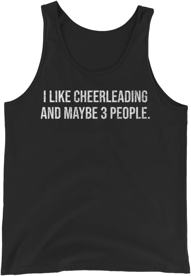 Cheerleading Tank Top, I Like Cheerleading and Maybe 3 People #25D8A