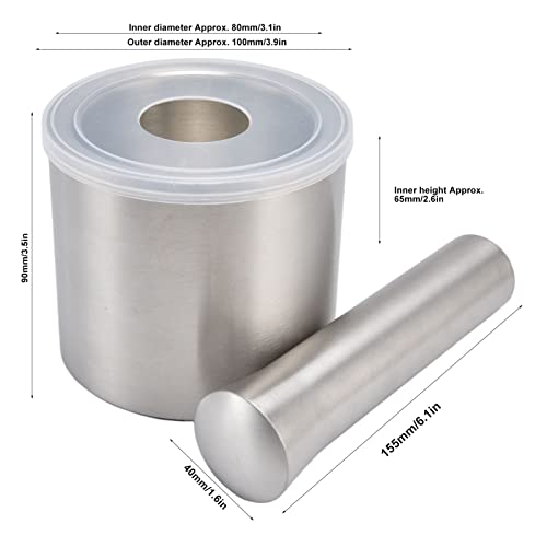 Mortero higiénico de acero inoxidable que no absorbe olores ni se agrieta 5