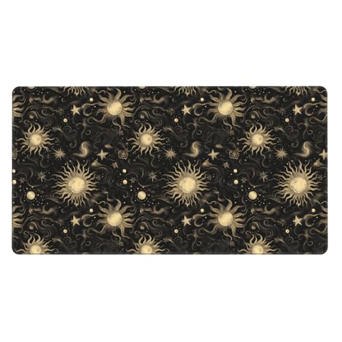 Tapis de souris de jeu antidérapant à bords cousus style bohème