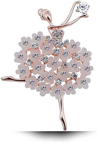 brooches for women,la luen Fashion Insect Ladybug Brooch Vintage Jewelry for Women Girl (Opal ballet girl)