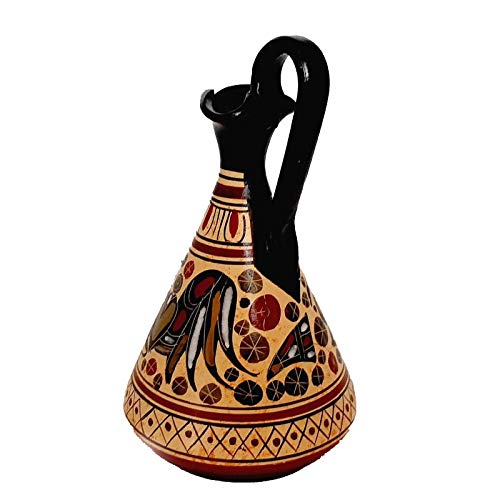 Set aus 2 korinthischen Vasen, 13,5 cm, antike griechische Keramik