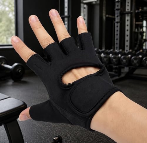 Luva Academia Antiderrapante Palma Acolchoada Crossfit Unissex Par | Proteção contra calos e bolhas, pegada firme em barras e halteres. Respirável, ajustável. Ideal para musculação e crossfit.