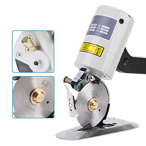 Electric Cloth Cutter, 90mm Blade Proffessional Electric Cloth Cutter, Fabric Cutting Machine for Clothing, Leather Goods, Textiles, Rubber Products (1#)
