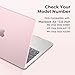 EooCoo Case Compatible with MacBook Air 13.6 inch M5 M4 M3 M2 2026 2025-2022 Release Model A3449 A3240 A3113 A2681, Touch ID, Transparent Plastic Hard Shell Cover, Smooth Shiny Surface - Crystal Pink