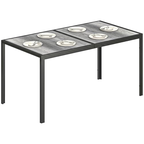 Outsunny Table de Jardin rectangulaire pour 4 à 6 Personnes, Table à Manger extérieure avec...