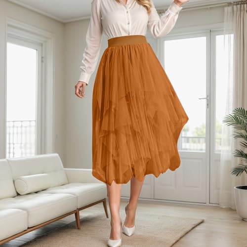 Falda de tul irregular para mujer disfraz elegante de fiesta 2026 2