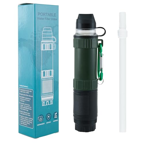 Water Filter Straw Outdoor Portable Personal Water Filter Straw Water Purifier Survival Gear and Equipment for Hiking Camping Travel and Emergency