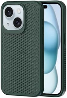 TPU + PC Heat Dissipation Cover Mobile Magic Case For Apple iPhone 15 Plus 6.7 Inch (Dark Green)