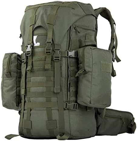 BACKFERRY Large Military Backpack for Men Army Rucksack with Internal Frame Hydration and MOLLE Compatible. Top and Front Load For Wild Camping Backpacking Hiking Bushcraft Adventure 60L
