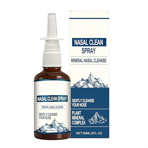 Iodine Nasal Spray - Daily Nasal Cleanse & Care Mist with Iodine & Fulvic Acid,Fine Mist Non-Medicated NasalSpray,Natural Mineral Nasal Cleanse Care for Dry Air,Travel & Daily Use,2 Fl Oz - 150+ Uses
