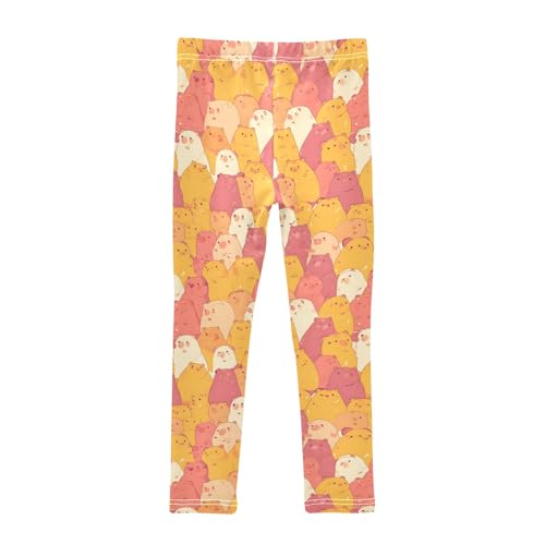 Special Capybara Colorful Girls Leggings Athletic Pants Tights Stretch Bottom2