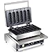 Commercial Corn Dog Waffle Maker,1600W Lolly Stick Waffle Maker,6 Slice Non-Stick,Stainless Steel Corn Hot Dog Waffle Iron with Temp and Time Control, for Restaurant Bakery Snack Bar Family.