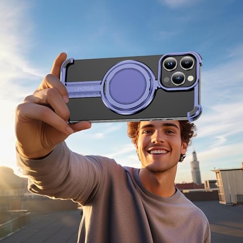Coque avec béquille rotative 360 iPhone 16 Pro Max magnétique antichoc