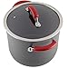 Rachael Ray Brights Hard Anodized Nonstick Stock Pot/Stockpot with Lid - 8 Quart, Red