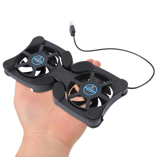 Alipis Refroidisseur USB pour Ordinateur Portable avec Ventilateurs Support Pliable et Tapis de Refroidissement Antidérapant