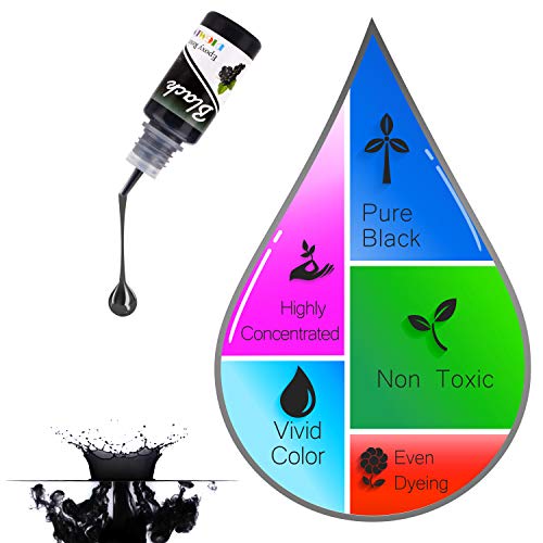 Black Epoxy UV Resin Dye - 120ml Black Liquid Epoxy Resin Colour Pigment for Epoxy Resin Art, UV Resin DIY Jewelry Making - Concentrated Epoxy Colourant for Resin Colouring, Tumbler, Paints, Crafts