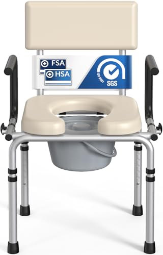 HolyHeal Drop Arm Commode