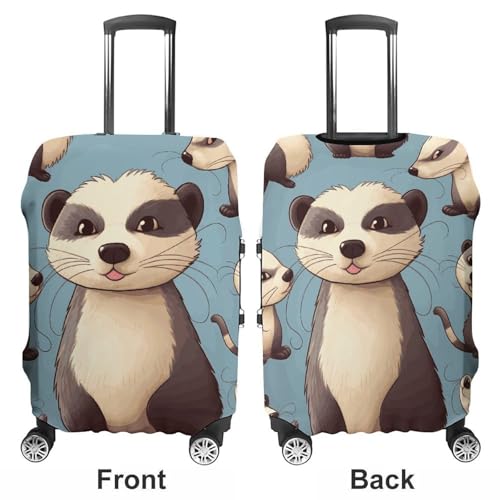 Hairy Ferret Printed Luggage Cover Protector, Fits 18-32 Inch Luggage3
