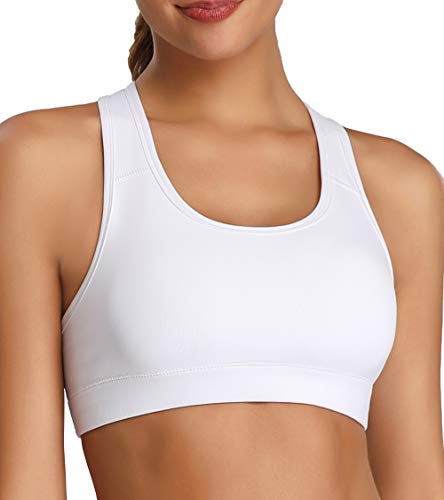 Image of Oalka Women's Racerback Sports Support Workout Running Bras | Oalka Women's Racerback Sports Support Workout Running Bras