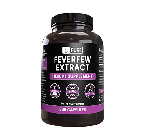 Pure Original Ingredients Feverfew Extract (365 Capsules) No Magnesium Or Rice Fillers, Always Pure, Lab Verified