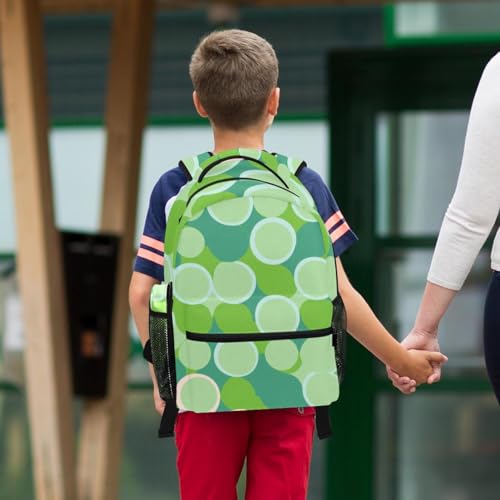 Sac à dos avec trousse motif géométrique vert pour l'école - 6